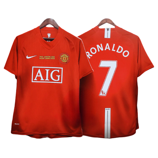 Camisa Manchester United I 2007/2008 - Vermelha - Retrô - RONALDO 7